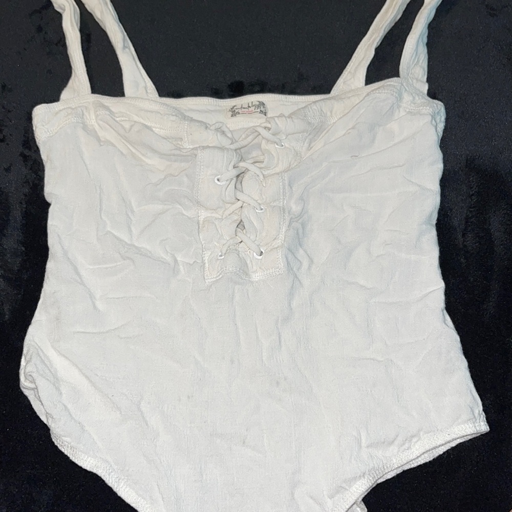White cotton body suit